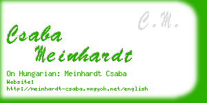 csaba meinhardt business card